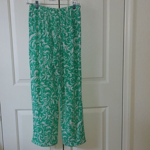 Salon studio beachy  resort lounge flowy pants Sz MP - Picture 4 of 5